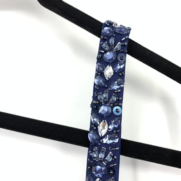 Cache One Shoulder Maxi Dress Womens Size 8 Blue Ombre Beaded Embellishments - Picture 4 of 9